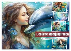 Liebliche Meerjungfrauen (Wandkalender 2026 DIN A2 quer), CALVENDO Monatskalender Cover Liebliche Meerjungfrauen (Wandkalender 2026 DIN A2 quer), CALVENDO Monatskalender