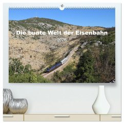Die bunte Welt der Eisenbahn (hochwertiger Premium Wandkalender 2026 DIN A2 quer), Kunstdruck in Hochglanz
