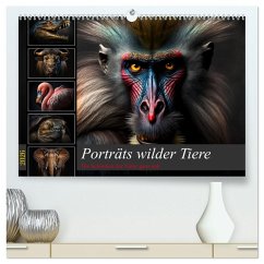 Porträts wilder Tiere (hochwertiger Premium Wandkalender 2026 DIN A2 quer), Kunstdruck in Hochglanz Porträts wilder Tiere (hochwertiger Premium Wandkalender 2026 DIN A2 quer), Kunstdruck in Hochglanz