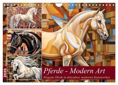 Pferde - Modern Art (Wandkalender 2026 DIN A4 quer), CALVENDO Monatskalender Pferde - Modern Art (Wandkalender 2026 DIN A4 quer), CALVENDO Monatskalender