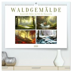 Waldgemälde (hochwertiger Premium Wandkalender 2026 DIN A2 quer), Kunstdruck in Hochglanz Cover Waldgemälde (hochwertiger Premium Wandkalender 2026 DIN A2 quer), Kunstdruck in Hochglanz