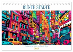Cover Bunte Städte (Tischkalender 2026 DIN A5 quer), CALVENDO Monatskalender