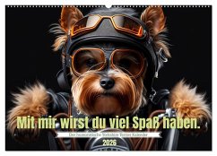 Cover Der humoristische Yorkshire Terrier Kalender (Wandkalender 2026 DIN A2 quer), CALVENDO Monatskalender