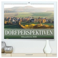 Cover Dorfperspektiven - Elbsandstein (hochwertiger Premium Wandkalender 2026 DIN A2 quer), Kunstdruck in Hochglanz