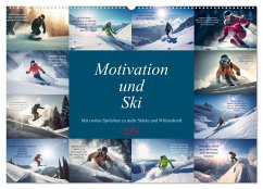 Motivation und Ski (Wandkalender 2026 DIN A2 quer), CALVENDO Monatskalender