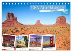 Cover USA ATTRAKTIONEN Urbanes und Naturhighlights (Tischkalender 2026 DIN A5 quer), CALVENDO Monatskalender