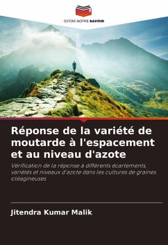 Réponse de la variété de moutarde à l'espacement et au niveau d'azote - Malik, Jitendra Kumar
