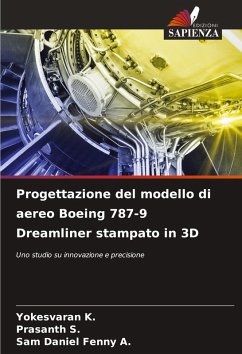 Cover Progettazione del modello di aereo Boeing 787-9 Dreamliner stampato in 3D
