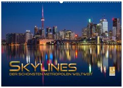 Skylines der schönsten Metropolen weltweit (Wandkalender 2026 DIN A2 quer), CALVENDO Monatskalender
