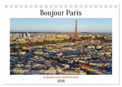 Cover Bonjour Paris (Tischkalender 2026 DIN A5 quer), CALVENDO Monatskalender