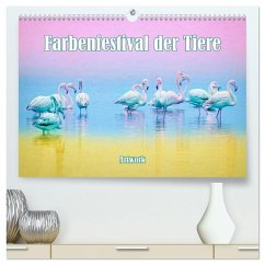 Cover Farbenfestival der Tiere - Artwork (hochwertiger Premium Wandkalender 2026 DIN A2 quer), Kunstdruck in Hochglanz