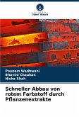 Schneller Abbau von rotem Farbstoff durch Pflanzenextrakte