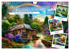 Cover Fantasie Cottages - Ein Jahr durch die Märchenwelt (Wandkalender 2026 DIN A4 quer), CALVENDO Monatskalender