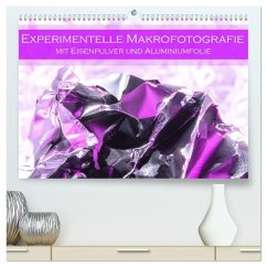 Experimentelle Makrofotografie mit Eisenpulver und Aluminiumfolie (hochwertiger Premium Wandkalender 2026 DIN A2 quer), Kunstdruck in Hochglanz