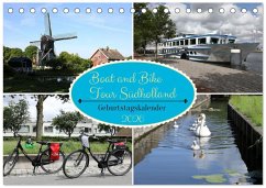 Boat and Bike Tour Südholland Geburtstagskalender (Tischkalender 2026 DIN A5 quer), CALVENDO Monatskalender