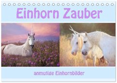 Cover Einhorn Zauber - anmutige Einhornbilder (Tischkalender 2026 DIN A5 quer), CALVENDO Monatskalender