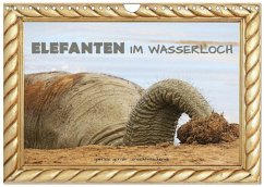 Elefanten im Wasserloch (Wandkalender 2026 DIN A4 quer), CALVENDO Monatskalender Elefanten im Wasserloch (Wandkalender 2026 DIN A4 quer), CALVENDO Monatskalender