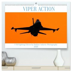 VIPER ACTION - F-16 FIGHTING FALCON (hochwertiger Premium Wandkalender 2026 DIN A2 quer), Kunstdruck in Hochglanz