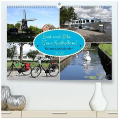 Cover Boat and Bike Tour Südholland Geburtstagskalender (hochwertiger Premium Wandkalender 2026 DIN A2 quer), Kunstdruck in Hochglanz