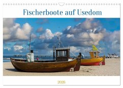Fischerboote auf Usedom (Wandkalender 2026 DIN A3 quer), CALVENDO Monatskalender