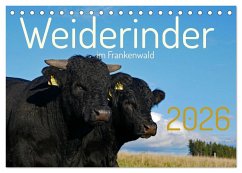 Cover Weiderinder im Frankenwald (Tischkalender 2026 DIN A5 quer), CALVENDO Monatskalender