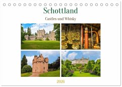 Cover Schottland - Castles und Whisky (Tischkalender 2026 DIN A5 quer), CALVENDO Monatskalender