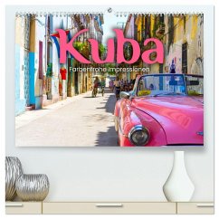 Kuba - Farbenfrohe Impressionen. (hochwertiger Premium Wandkalender 2026 DIN A2 quer), Kunstdruck in Hochglanz