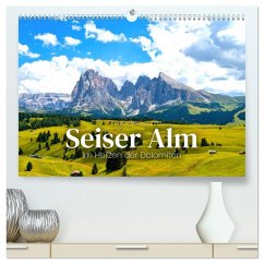 Seiser Alm - Im Herzen der Dolomiten. (hochwertiger Premium Wandkalender 2026 DIN A2 quer), Kunstdruck in Hochglanz Seiser Alm - Im Herzen der Dolomiten. (hochwertiger Premium Wandkalender 2026 DIN A2 quer), Kunstdruck in Hochglanz