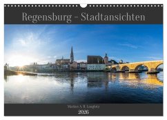 Regensburg - Stadtansichten (Wandkalender 2026 DIN A3 quer), CALVENDO Monatskalender