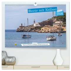 Boote mit Kulisse (hochwertiger Premium Wandkalender 2026 DIN A2 quer), Kunstdruck in Hochglanz Boote mit Kulisse (hochwertiger Premium Wandkalender 2026 DIN A2 quer), Kunstdruck in Hochglanz