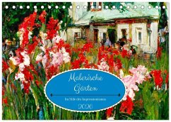Cover Malerische Gärten - Im Stile des Impressionismus (Tischkalender 2026 DIN A5 quer), CALVENDO Monatskalender