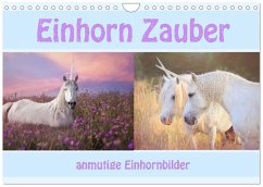 Cover Einhorn Zauber - anmutige Einhornbilder (Wandkalender 2026 DIN A4 quer), CALVENDO Monatskalender