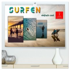 Surfen - einfach cool (hochwertiger Premium Wandkalender 2026 DIN A2 quer), Kunstdruck in Hochglanz
