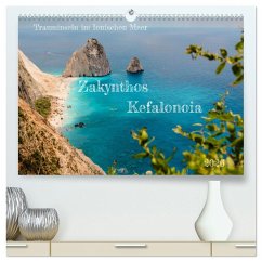 Zakynthos und Kefalonia Trauminseln im Ionischen Meer (hochwertiger Premium Wandkalender 2026 DIN A2 quer), Kunstdruck in Hochglanz