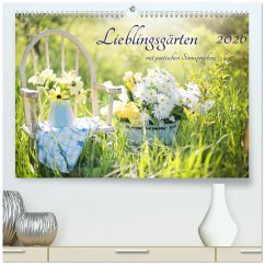 Lieblingsgärten mit poetischen Sinnsprüchen (hochwertiger Premium Wandkalender 2026 DIN A2 quer), Kunstdruck in Hochglanz