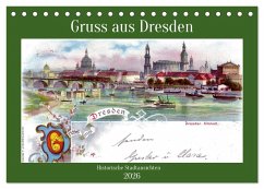 Cover Gruss aus Dresden - Historische Stadtansichten (Tischkalender 2026 DIN A5 quer), CALVENDO Monatskalender