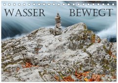 Wasser bewegt - Wasserfälle und Stromschnellen (Tischkalender 2026 DIN A5 quer), CALVENDO Monatskalender