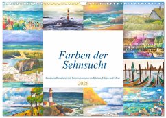 Farben der Sehnsucht - Landschaftsmalerei mit Impressionen von Küsten, Häfen und Meer (Wandkalender 2026 DIN A3 quer), CALVENDO Monatskalender Cover Farben der Sehnsucht - Landschaftsmalerei mit Impressionen von Küsten, Häfen und Meer (Wandkalender 2026 DIN A3 quer), CALVENDO Monatskalender