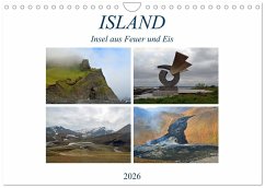 ISLAND, Insel aus Feuer und Eis (Wandkalender 2026 DIN A4 quer), CALVENDO Monatskalender