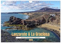 Cover Lanzarote & La Graciosa - Inseln der spektakulären Landschaften (Wandkalender 2026 DIN A4 quer), CALVENDO Monatskalender