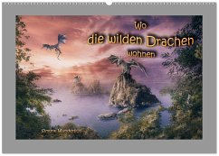 Wo die wilden Drachen wohnen (Wandkalender 2026 DIN A2 quer), CALVENDO Monatskalender