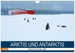 Arktis und Antarktis - Eisig durch das Jahr (Wandkalender 2026 DIN A4 quer), CALVENDO Monatskalender