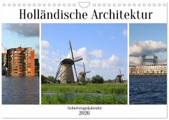 Cover Holländische Architektur Geburtstagskalender (Wandkalender 2026 DIN A4 quer), CALVENDO Monatskalender