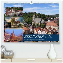 Esslingen a. N., die ehemalige Reichsstadt im Blick (hochwertiger Premium Wandkalender 2026 DIN A2 quer), Kunstdruck in Hochglanz