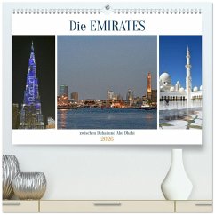 Die EMIRATES zwischen Dubai und Abu Dhabi (hochwertiger Premium Wandkalender 2026 DIN A2 quer), Kunstdruck in Hochglanz Die EMIRATES zwischen Dubai und Abu Dhabi (hochwertiger Premium Wandkalender 2026 DIN A2 quer), Kunstdruck in Hochglanz