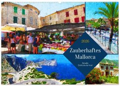 Cover Zauberhaftes Mallorca - Gemalte Eindrücke der Insel (Wandkalender 2026 DIN A2 quer), CALVENDO Monatskalender
