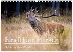 Cover Krafttier Hirsch (Wandkalender 2026 DIN A3 quer), CALVENDO Monatskalender