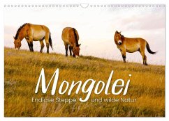 Cover Mongolei - Endlose Steppe und wilde Natur. (Wandkalender 2026 DIN A3 quer), CALVENDO Monatskalender