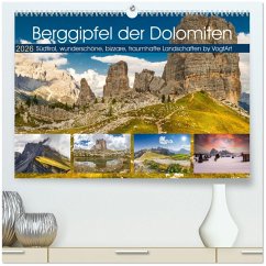 Berggipfel der Dolomiten (hochwertiger Premium Wandkalender 2026 DIN A2 quer), Kunstdruck in Hochglanz