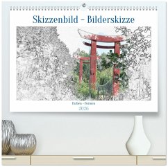 Cover Skizzenbilder - Bilderskizzen (hochwertiger Premium Wandkalender 2026 DIN A2 quer), Kunstdruck in Hochglanz